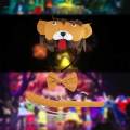 Kids Animals Costume Set Headdress for New Year Stage Performance Holiday Brown Coffee. 