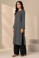 Kleren 2 Piece Unstitched or Stitched Printed Lawn Suit for Women with Printed Lawn Shirt Fabric and Plain Cotton Trouser Fabric - Summer Collection 2026 - Design code : Aroma A-43. 