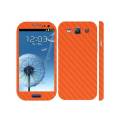 Samsung Galaxy S3 Orange Carbon Fiber Texture Mobile Skin. 