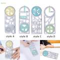 Multifunctional Geometric Ruler Drawing Rulers for Office Multiple Shapes Measuring Template Measuring Stencil Drawing Template for Painting. 