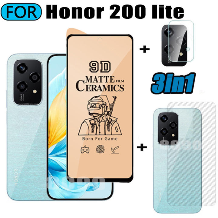 3 IN 1 Honor 200 Lite Ceramic Tempered Glass Matte Gaming Screen Protector for Honor X8B X7B 4G 5G X7A X8A Matte Screen Protector