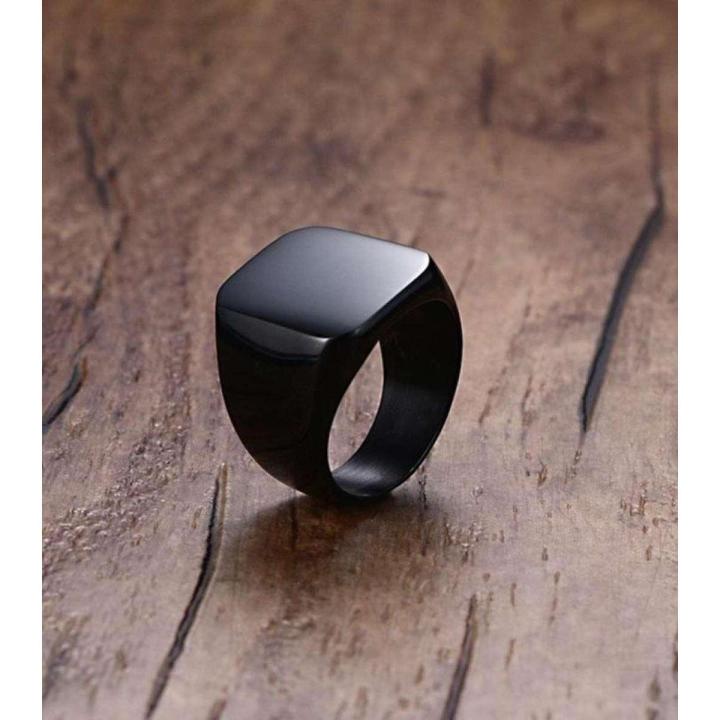Black Titanium Punk Ring