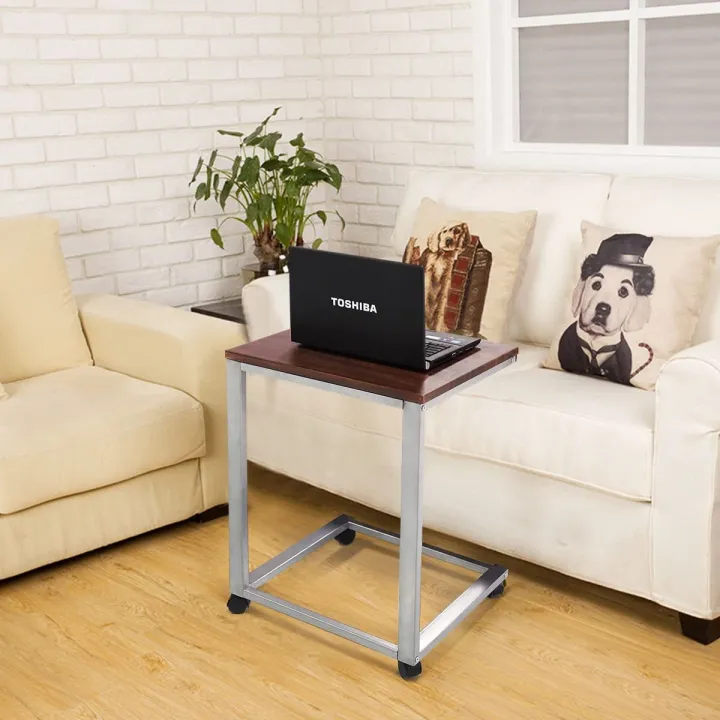 Side Table For Computer Portable Wooden Laptop side Table And Study Table With Multi-Functional ...
