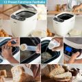 Geepas Automatic Bread Maker, 550W  Gluten Free Digital Bread Maker Machine, Homebake 1.5LB, 12 Preset Functions Fastbake  2 Loaf Sizes & 3 Crust Control  13 Hours  Non-Stick Bread Pan, White. 