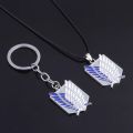 Attack On Titan keychain Eren Yeager attack on titan survey corps Pendant Anime Attack On Titan Keychain Wings of Liberty Freedom Scouting Legion survey corps Eren Key ring Key Holder Chain Ring New Anime Jewelry AOT pendent Unisex anime. 