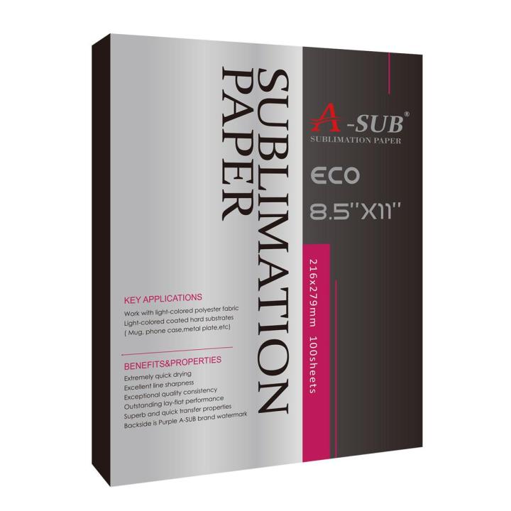 Sublimation Paper 8.5x11 Inch 100 Sheets 125g for any Inkjet Printer A4 Size Heat Transfer Paper