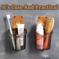 【COD Cute Toothbrush Holder and Toothpaste Case Bathroom Counter Storage Organizer Set. 