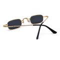 Retro Punk Glasses Clear Square Sunglasses-Black Gray & Gold. 