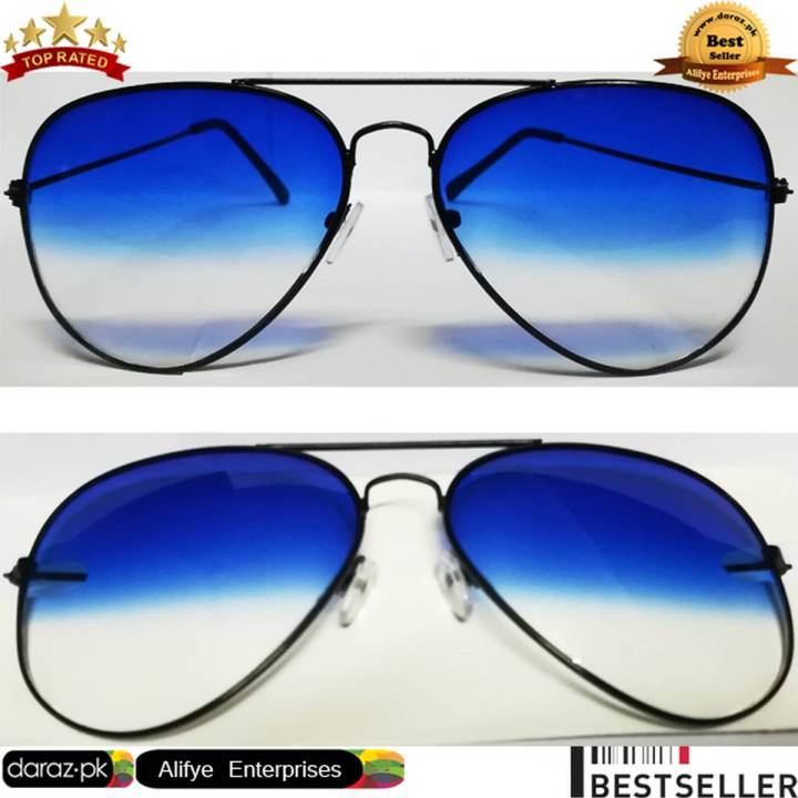 Night Vision Glasses Aviator Style Shape Double Shade Day Night Glasses Mens Women Sunglasses Blue White Daraz.pk