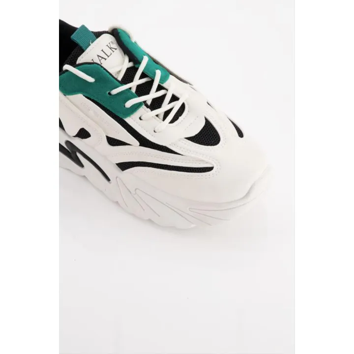 Lace-Up Black Chunky Sneakers for Women and Girls - H209