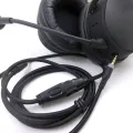 For HyperX Cloud/Cloud Alpha 1.5m 3.5mm Headphone Audio Cable Male to Male Cord Line Replacement with Tuning Gaming Headset. 
