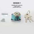 Drawer Lock Furniture Desk Cabinet Lock With 2 Keys. 