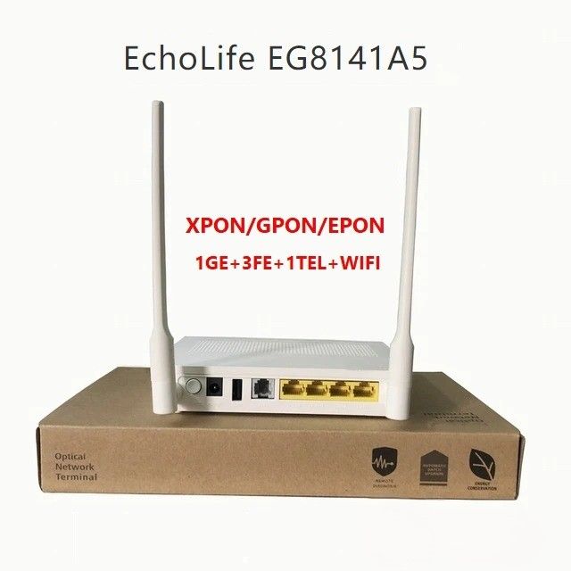 Huawei Fiber Router Back Huawei fiber router EG8141A5 XPON ONU Router – 1GE + 3FE WiFi GPON/EPON ...