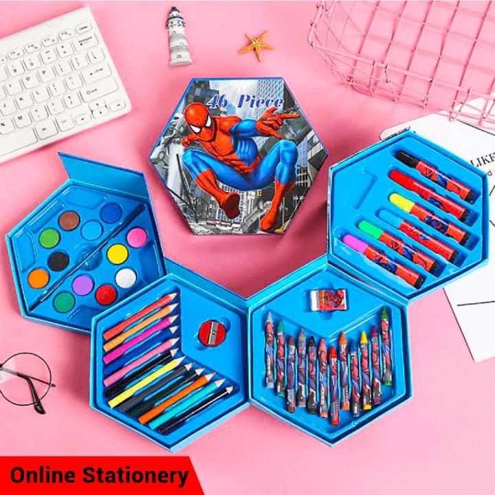 Disney Spiderman Cute Kids Painting Set For Drawing 46 Pieces