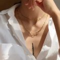 Wholesale Pvd 18k Gold Plated Women Jewelry Non Tarnish Jewelry Paper Clip Paperclip Link Chain Stainless Steel Necklace. 