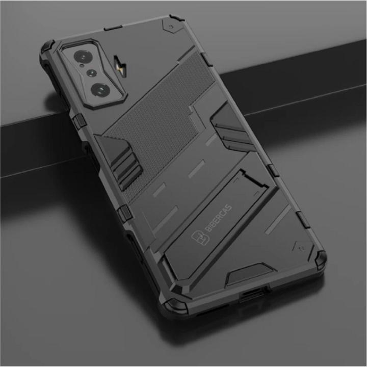 For Xiaomi redmi k50 gaming k50g Punk Phone Case For Xiaomi redmi k50 gaming k50g Case Cover Hard Shockproof TPU Back Cover Metallic Stylish Shockproof Phone Safety Case with Holder