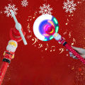 Flashing Windmill Handheld Santa Appearance Spinning Windmill LED Light Up Toy. 