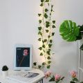 Green Leaf Garland String Lights,[ pack of 1 / 6 / 12 ] Vine Fairy Lights with Blinking Feature for Bedroom, Wedding, Home Decor - Battery Operated, Wall Garden Stairway Decorative Lighting with Switch Control - Artificial Floral Theme  (battery included). 