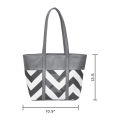 Bag X Women's Outline Signature pattern Zip Tote , Tote Bags for girls , bags for girls , Bags for women, made with  Canvas & Leather for Woman - Perfect for school , collage and office going girls -. 