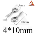 Metal Screw Pins Hooks Small Hoop Pegs for Resin Keychain Crafts - Mini Eye Pins Screw Clasps Hooks for Making DIY Jewelry Accessories. 