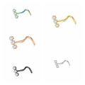 Goth Stainless Steel Nose Screw Studs Nostril Multicolour Nose Piercing Jewelry Geometric Party. 