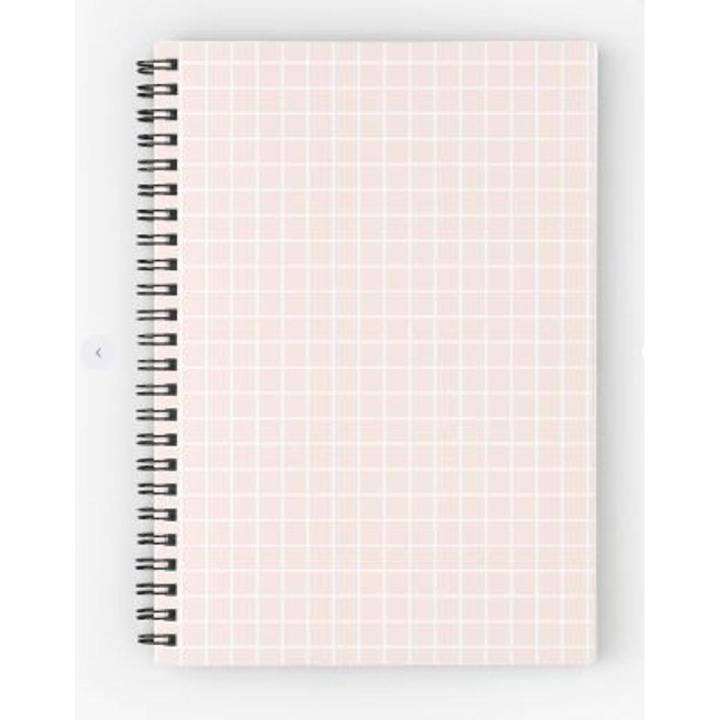 light pink grid Spiral Notebook