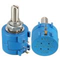 Pack of 2 - (10K ohm) Precision Variable Resistor Potentiometer (3590S-103L) Wire-wound multi-turn. 