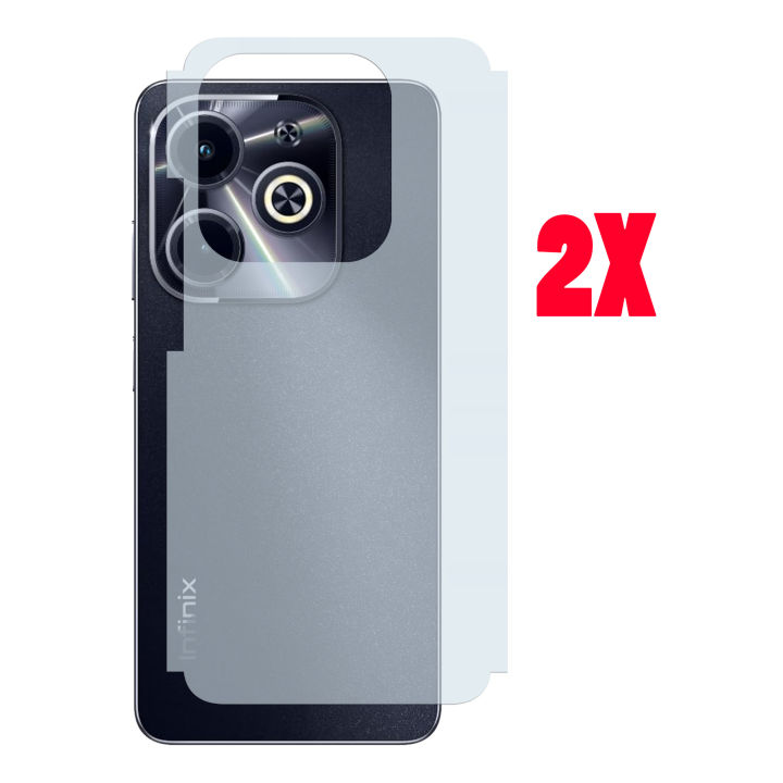 Infinix Hot 40i Back Protector Carbon Fiber Matte Soft Skin Sheet For Hot 40i - 2Pcs