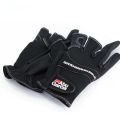 ABU Garcia Gloves Fishing Gloves Three Fingers Cut Lure Anti-Slip Leather Gloves Outdoor Sports Cycling Fingerless Gloves 1pair. 