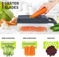 Vegetable Cutter - Vegetable Cutter And Slicer - Fruit Cutter - Vegetable Chopper - 16 in 1 - Fruit Slicer - Slicer Machine - Multifunctional Cutter - Vegetable Dicer - Shredder With Basket - Cheese Shredder - Ramadan Special. 