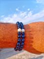 8MM COUPLE GLAMOROUS CRYSTAL BEADS BRACELETS- beads bracelets for girls-for boys-for men-black charm stretchable bracelets-natural stone pearl bracelet-shiny long mala bracelets-black and white bracelets-high top quality bracelets-women fashion jewelry. 