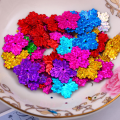 50Pcs/Bag 17mm Calabash Flake Sequins Laser Mixed Sequin PVC Paillettes Sewing Wedding Craft Costume DIY Lentejuelas Accessories. 