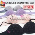 PLUS SIZE Imported Soft Foam Padded BIG CUP Push Up Bra for Girls Assorted Design & Colours  Multi Colour brazier  Brief Blouse  Ladies Undergarments. 