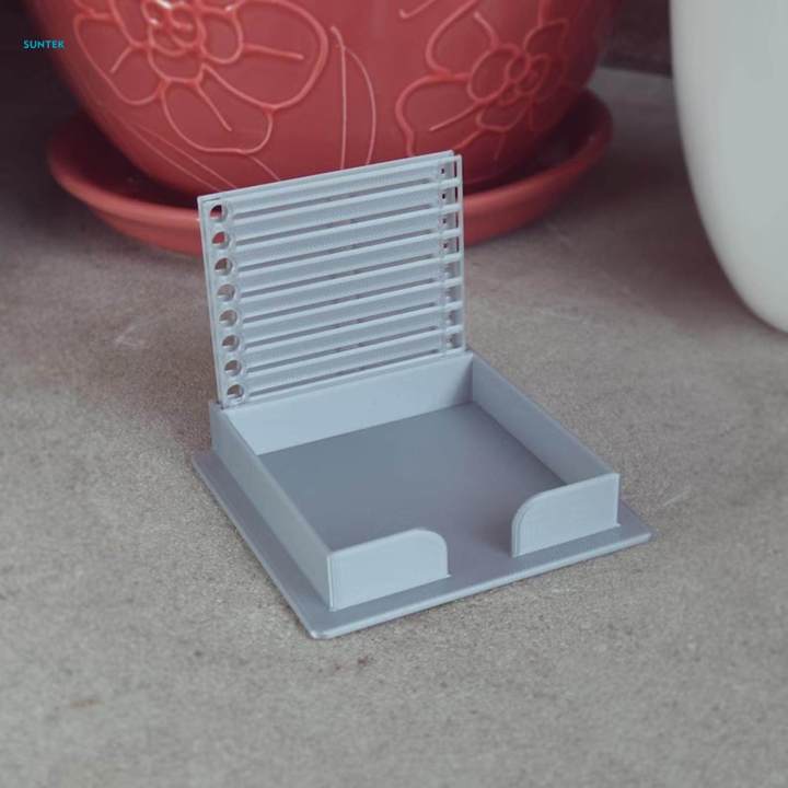Sticky Note Holder with Stencil Practical Portable Sticky Notes Organizer Note Dispenser for Desk