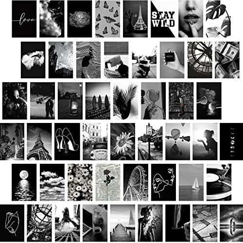 50%20PCS%20Aesthetic%20Black%20Theme%20Photo%20Cards%204x6%20Inch%20Glossy%20Prints%20for%20Wall%20Decor%20-%20Image%205