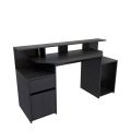 Gaming Desk, Computer Desk, Workstation For Large PC, Gaming Desk Or Home Office Desk, Perfect Black Desk With Drawers & Storage. 