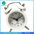 [🆕ALM1-10--] Battery Powered Quartz Alarm Clock, Loud Twin Bell, Bedside Clocks White. 
