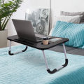 Wooden Laptop Table – Study Table – Wooden Table – Portable Foldable Bed Table for Laptop, Study & Gaming | Multi-Purpose Computer Desk with Tablet & Cup Holder | Ergonomic Folding Desk for Bed, Sofa & Floor | Home Office & Student Use. 