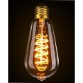 Edison Vintage Bulb - 40watt LED st14 E27 Spiral Filament For Classic Home and Office Look. 