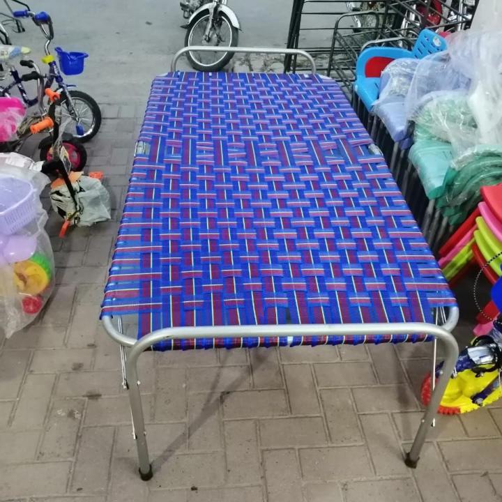 Heavy Gauge Pipe Folding Bed Charpai in 3 Ft By 6 Feet - Strong Material