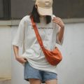 Women Bags Casual Canvas Messenger Bag Crossbody Bag Plain Girls Shoulder Bag. 