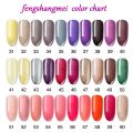 Fengshangmei One Step Gel Nail Polish 3 in 1 Color UV Led Varnish Soak Off Smalto Nail Gel 15ml. 