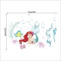 Disney The Little Mermaid Anime Figure Ariel PVC Wall Bathroom Sticker Room Decoration for Kids Room Living Room Birthday Gifts. 