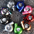 Electric Mini Turbo Turbocharger Keychain Spinning Turbine Key Chain Pendants Imitative Sound LED Car Theme Key Accessories. 