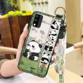 Waterproof Back Cover Phone Case For BLU C5 Max 2022 Kickstand protective panda Cute Phone Holder Wristband Anti-dust. 