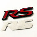 Car Metal RS Logo Red Black | 3D Stylish Emblem Badge Sticker for Cars. 
