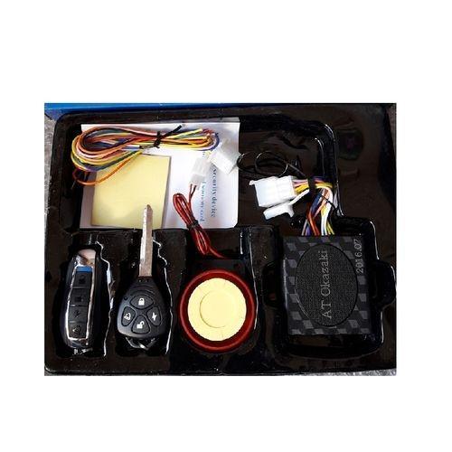 Bikes world Motorbike Scooter Anti-theft Remote Control Alarm System Safety Security black