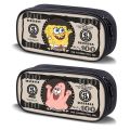 SpongeBob SquarePants pencil case large capacity creative stationery box stationery bag pencil case dollar trend elementary school students high school junior high school students girls junior high school boys boys boys pencil case girls cute. 