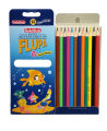 Goldfish Flupa 12 Colour Full Size Pencils Cardboard Packet (01 Pack). 