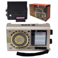 KTF 1440 Or 1668 Portable Speaker with 4 Bands Radio, Antenna, Bluetooth, Solar Charging, Emergency Light, and Hand Grip. 